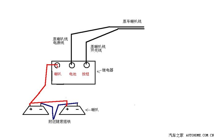 蜗牛喇叭怎么安装_接线图分享