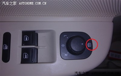 驾驶员侧门上的后视镜电动调节按钮这个标示啥意思?
