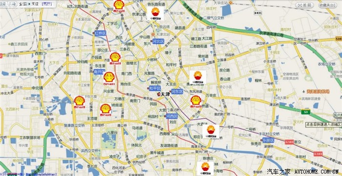 2011-10-8 22:32:34 个人知道的天津地区加油站分布图 因为中石化网点