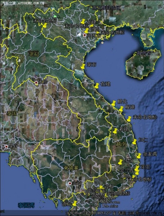 看,花了一个小时终于找齐了,越南的军用机场分布图.