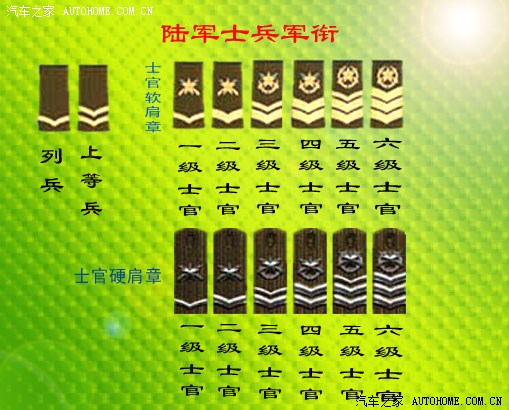 感觉上等兵的军衔标志.