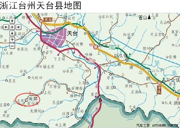 三游天台县南黄古道红叶枫了