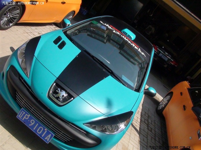 标致207亚光石油蓝亚光黑混搭改色作业大陆独一份千9101