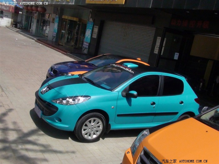 标致207亚光石油蓝亚光黑混搭改色作业大陆独一份千9101