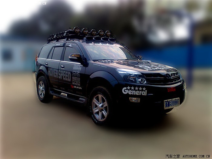 白色哈弗安装车顶行李架,车顶灯海量图片,后续备胎架_哈弗h3论坛_汽车