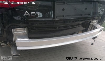 拍了几张奥迪的后防撞钢梁的照片和大家一起分享_奥迪a4l论坛_手机