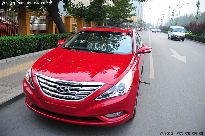 红车和红色的心情第八代索纳塔提车作业大图精品