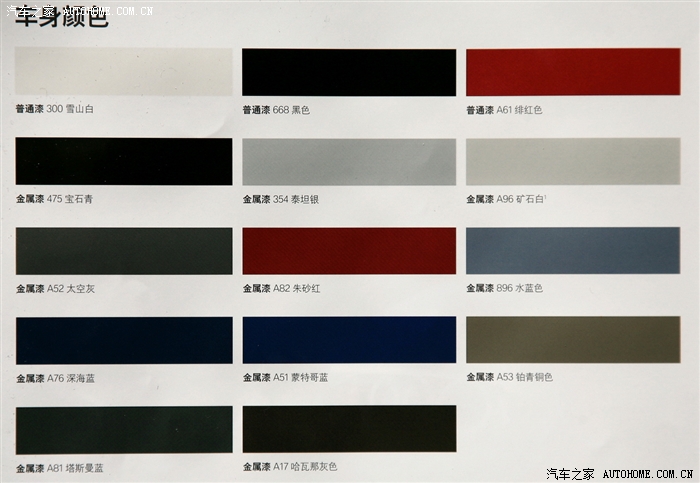 【图】部分老三的车身漆色色卡及代码表:_宝马3系论坛_汽车之家论坛