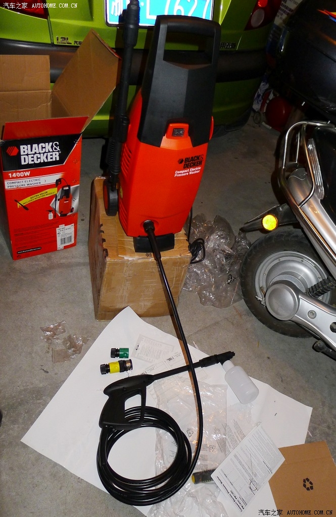 经过曲折入手美国百得pw1400小型高压清洗机开箱帖