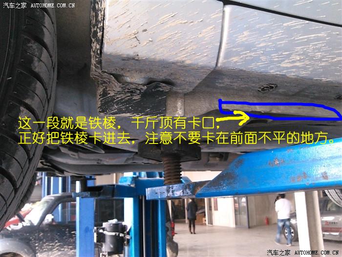 请问千斤顶要顶到哪个位置