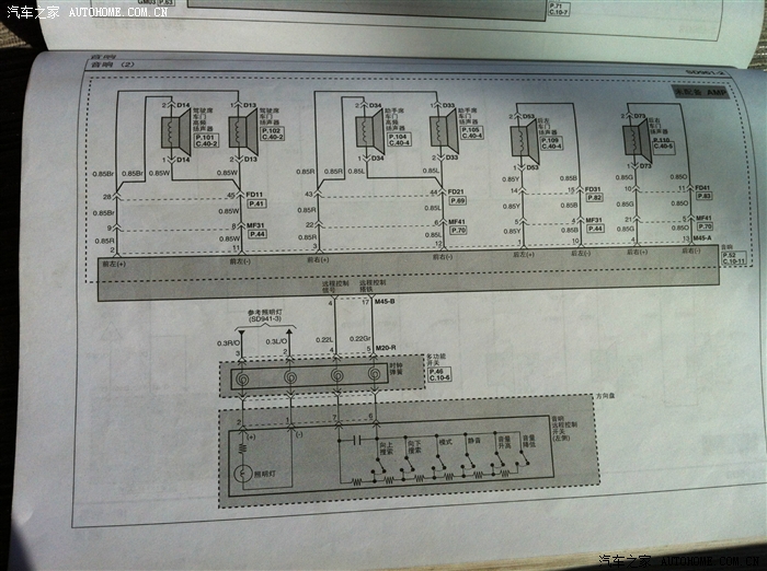 上传点ix35的电气图纸,包括音响和继电器接线盒的