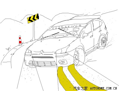 c4雪中盘山公路漂移