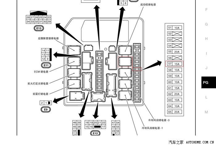 09骊威继电器盒图解图片