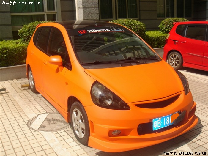 缘分啊,留个纪念吧(有图有真相)!(橙色哑光飞度改装)