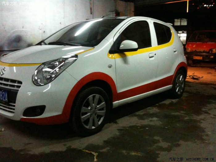 无锡白色新奥拓外观改色过程!