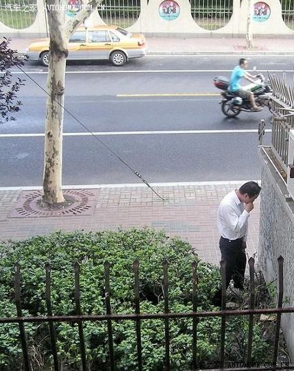 的哥随地尿尿有碍城市风景