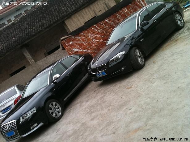 奥迪a6l宝马5系,兄弟之车合照~~付c7a6l