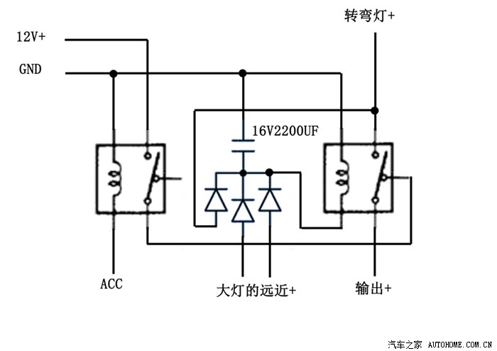 diy转向灯添加日间行车灯功能付视频已补电路图申精