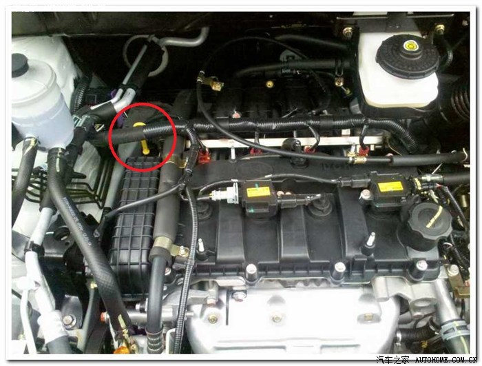 s6发动机油尺的位置