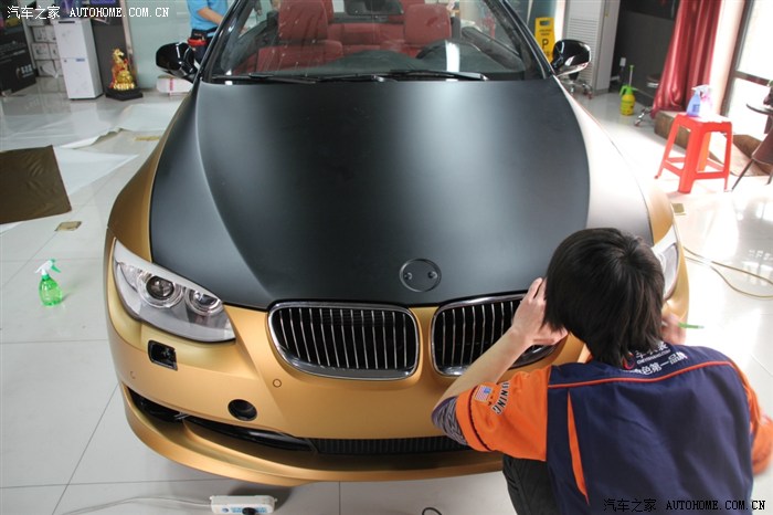 【图】发一个朋友的贴膜改色作业,330i硬顶敞篷_宝马3系论坛_汽车之家