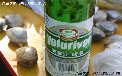    丹东鸭绿江啤酒,喝了一瓶,不敢多喝,还开车呢.嘎嘎.