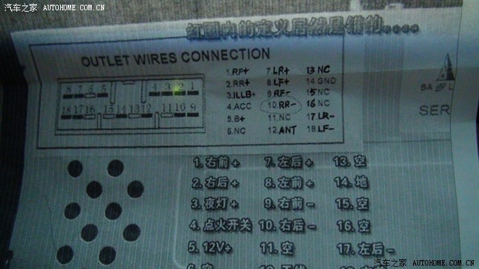 关于阿尔派cde110c的接线问题
