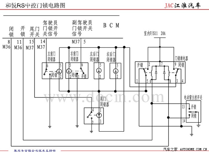 江淮汽车和悦rs电器电路维修手册