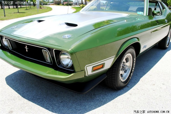 1973年的野马这个颜色够亮的