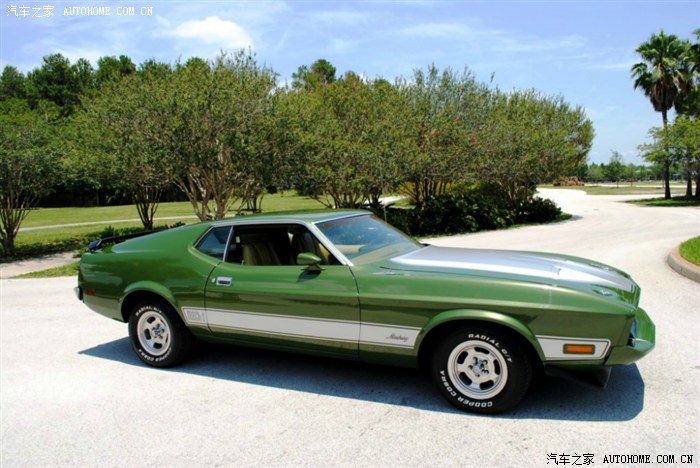 1973年的野马这个颜色够亮的