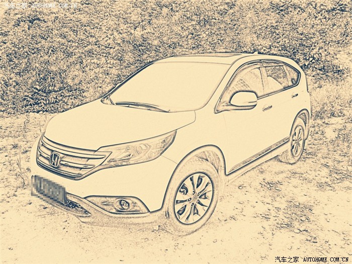 【图】迟到的素描版 crv 2.4 很帅的~~_本田cr-v论坛_汽车之家论坛