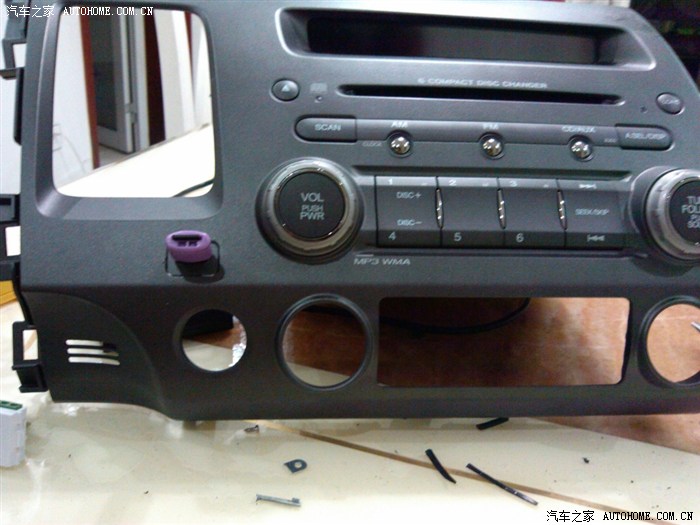 思域原车cd音响加装usb直读!原装位啊!