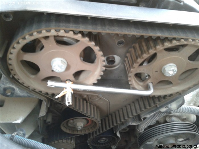 富康16v换正时皮带惰轮正时涨紧轮调涨紧度详细作业