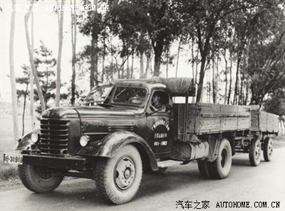 老解放拖挂车